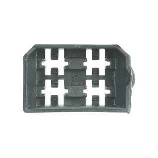 Cable-Engineer Multi-connector  voor mannelijke vlakstekers- 4-pos. -  6,3 x 0,8mm -  Zwart