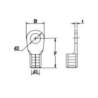 Cable-Engineer Ringkabelschoen / kabeloog M6 met dwarsdoorsnede voor draden van 4,0-6,0mm2 (12-10AWG) - 100 stuks  -  DIN 46234