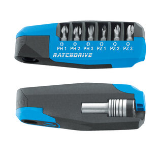 Witte Werkzeuge WITTE Ratchdrive; bitset met ingebouwd ratelmechaisme en 6x Torx bit van T10 t/m T40 - 25102