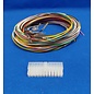 Molex Complete set met Molex MiniFit Jr. Receptacle connector 24Pos. (2-Rij) + 24 x 2m. 0,50mm2 kabel  met contacten (pre-crimped)