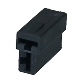 Cable-Engineer Multi-connector vlakstekerhuls - vrouw - 6,3x0,8mm 2-Pos. T-uitvoering -Zwart