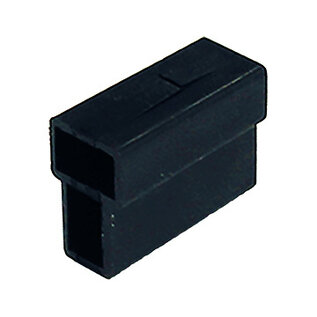 Cable-Engineer Multi-connector voor vrouwelijke vlakstekerhuls - 2-pos. T-opstelling -  6,3 x 0,8mm -  Zwart