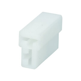 Cable-Engineer Multi-connector vlakstekerhuls - vrouw - 6,3x0,8mm 2-Pos. T-uitvoering - Wit