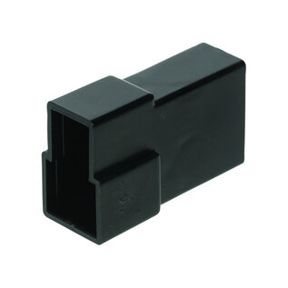 Cable-Engineer Multi-connector voor mannelijke vlakstekers- 2-pos. T-opstelling -  6,3 x 0,8mm -  Zwart