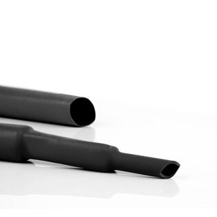 Hongshang Dikwandige (flexibele) krimpkous met lijm  van 44,4 mm naar 7,4 mm -Zwart - Per lengte van 60cm -  HRA-6X