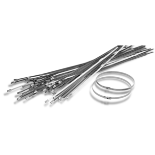 WKK Bevestigingsmaterialen Roestvast stalen kabelbinders - 200 x 4,6 mm - Per 100 stuks