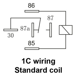 SIMA Auto Relais  5-Pins - 12V - 40A. - 1,6W  - Standaard coil - Met beugel - WM620 12C