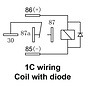 SIMA Auto Relais  5-Pins - 12V - 40A. - 1,6W  - Coil met diode - met beugel - WM620 12C D