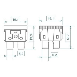 Cable-Engineer Steekzekeringen 5 Ampère - 32V. -  NormOTO  - 35 stuks