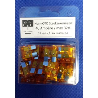 Steekzekeringen 40 Ampére - Max. 32 Volt - NormOTO - Groen -  35 stuks