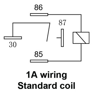 SIMA Auto Relais  4-Pins - 12V - 80A. - 1,6W  - Standaard coil - Met beugel - WM626H12A