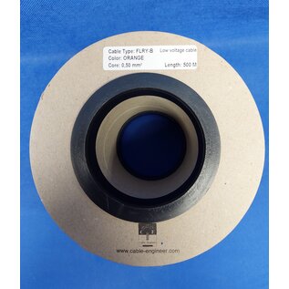 Cable-Engineer FLRY-B kabel 0,50mm2 - flexibele voertuigkabel op rol met 500 meter - Kleur Oranje / Rood