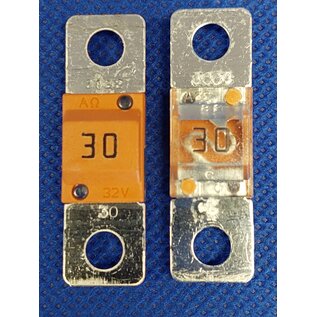 Cable-Engineer.com 30 Ampère MidiOTO schroefzekering met M5 gaten op 30mm - t/m 32Volt - Per 5 stuks