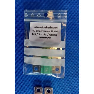 Cable-Engineer.com 40 Ampère MidiOTO schroefzekering met M5 gaten op 30mm - t/m 32Volt - Per 5 stuks