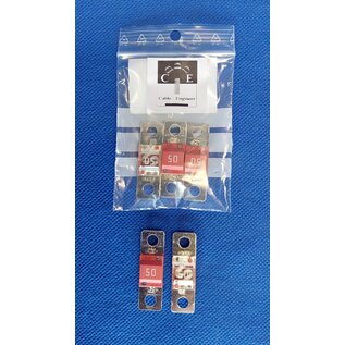 Cable-Engineer.com 50 Ampère MidiOTO schroefzekering met M5 gaten op 30mm - t/m 32Volt - Per 5 stuks