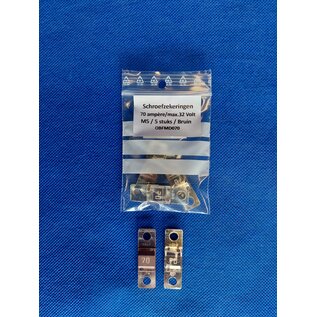 Cable-Engineer.com 70 Ampère MidiOTO schroefzekering met M5 gaten op 30mm - t/m 32Volt - Per 5 stuks