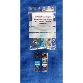 Cable-Engineer.com 100 Ampère MidiOTO schroefzekering met M5 gaten op 30mm - t/m 32Volt - Per 5 stuks