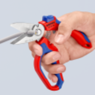 KNIPEX KNIPEX  Kabelschaar Electriciens  gebogen (45°) + krimptang adereindhulzen- 95 05 20 SB