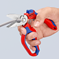 KNIPEX KNIPEX  Kabelschaar Electriciens  gebogen (45°) + krimptang adereindhulzen- 95 05 20 SB