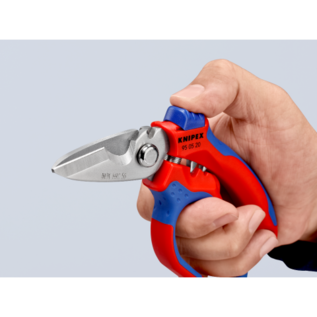 KNIPEX KNIPEX  Kabelschaar Electriciens  gebogen (45°) + krimptang adereindhulzen- 95 05 20 SB