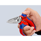 KNIPEX KNIPEX  Kabelschaar Electriciens  gebogen (45°) + krimptang adereindhulzen- 95 05 20 SB