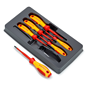 KNIPEX 6-delige KNIPEX VDE Schroevendraaier-set met 3x kruis (PH) en x kruis (PZ) schroevendraaier 00 20 12 V013