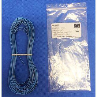 Cable-Engineer FLRY-B kabel 0,75mm2 - flexibele voertuigkabel - 10 meter Kleur Blauw/Zwart