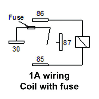 SIMA Auto Relais  4-Pins - 12V - 15 Ampère  - 1,6W  - Standaard coil - Met zekering (15A) en beugel - WM629A12A
