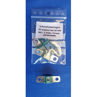 Cable-Engineer.com 40 Ampère MidiOTO schroefzekering met M6 gaten op 30mm - max. 58 Volt - Per 5 stuks