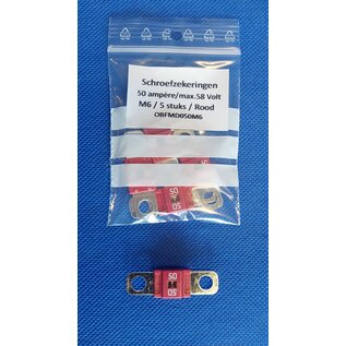 Cable-Engineer.com 50 Ampère MidiOTO schroefzekering met M6 gaten op 30mm - max. 58 Volt - Per 5 stuks