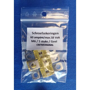Cable-Engineer.com 60 Ampère MidiOTO schroefzekering met M6 gaten op 30mm - max. 58 Volt - Per 5 stuks
