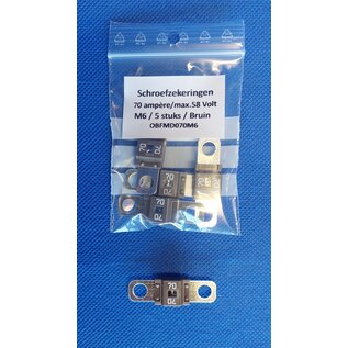 Cable-Engineer.com 70 Ampère MidiOTO schroefzekering met M6 gaten op 30mm - max. 58 Volt - Per 5 stuks