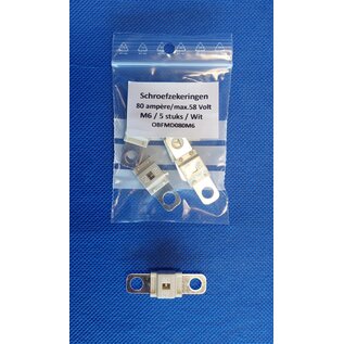 Cable-Engineer.com 80 Ampère MidiOTO schroefzekering met M6 gaten op 30mm - max. 58 Volt - Per 5 stuks