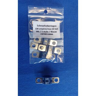 Cable-Engineer.com 100 Ampère MidiOTO schroefzekering met M6 gaten op 30mm - max. 58 Volt - Per 5 stuks