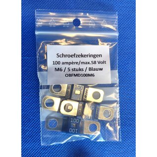 Cable-Engineer.com 100 Ampère MidiOTO schroefzekering met M6 gaten op 30mm - max. 58 Volt - Per 5 stuks