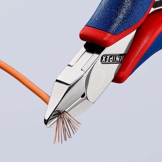 KNIPEX KNIPEX Electronica zijsnijtang met openingsveer en smalle punt  - 130 mm - 77 32 130