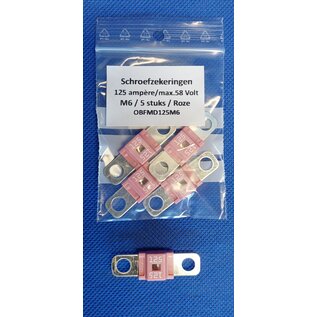 Cable-Engineer.com 125 Ampère MidiOTO schroefzekering met M6 gaten op 30mm - max. 58 Volt - Per 5 stuks