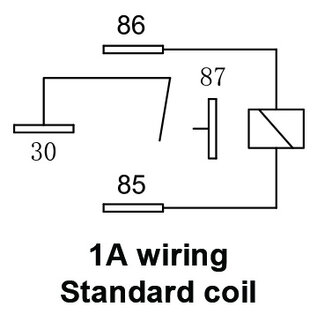 SIMA Auto Relais  4-Pins - 24V - 40A. - 1,6W  - Standaard coil - Met beugel - WM626HA24B
