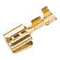 Cable-Engineer.com Messing Piggyback kabelschoen 6,3 x 0,8 mm met open barrel aansluiting voor draad 0,5-1,0mm2 - Per 25 stuks