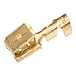 Cable-Engineer.com Messing Piggyback kabelschoen 6,3 x 0,8 mm met open barrel aansluiting voor draad 0,5-1,0mm2 - Per 25 stuks