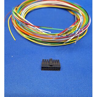 Molex Pre-crimped Molex MicroFit 3.0 set: 16-Pos. Receptacle Housing met 16x 2m. 0,35mm2 kabel met contacten gemonteerd