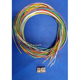 Molex Pre-crimped Molex MicroFit 3.0 set: 16-Pos. Receptacle Housing met 16x 2m. 0,35mm2 kabel met contacten gemonteerd