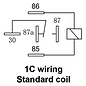 SIMA Auto Relais  5-Pins - 24V - 20A. - 1,6W  - Standaard coil - zonder beugel - WM62024C