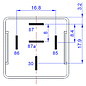 SIMA Auto Relais  5-Pins - 24V - 20A. - 1,6W  - Standaard coil - zonder beugel - WM62024C