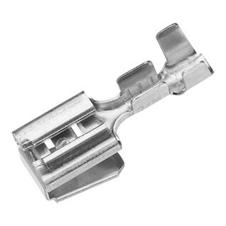 Cable-Engineer.com Vertind messing Piggyback kabelschoen 6,3 x 0,8 mm met open barrel aansluiting voor draad 0,5-1,0mm2 - Per 25 stuks