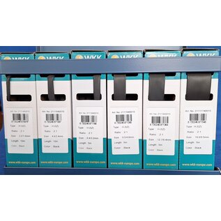 Cable-Engineer Stalen display met 6 verschillende maten enkelwandige krimpkous met krimpratio 2:1