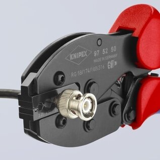 KNIPEX KNIPEX PreciForce® krimptang voor Coax- BNC-stekkers voor RG 58, 174, 188, 316Coax- BNC-stekkers voor RG 58, 174, 188, 316 - 975250