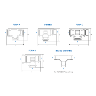 Schlemmer / Delfingen Schlemmer POLYFLEX: T-Splitsing Ribbelbuis - NW 26-26-26 - Vorm A - PA66 - 9806157