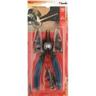 KWB KWB Borgveertang-set met 4 verwisselbare bekken voor binnen- en buitenringen