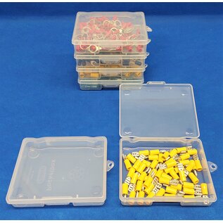 Cable-Engineer 100 x Vlakstekerhuls kabelschoenen  Blauw 8,0 x 0,8 mm ( faston of female disconnector)